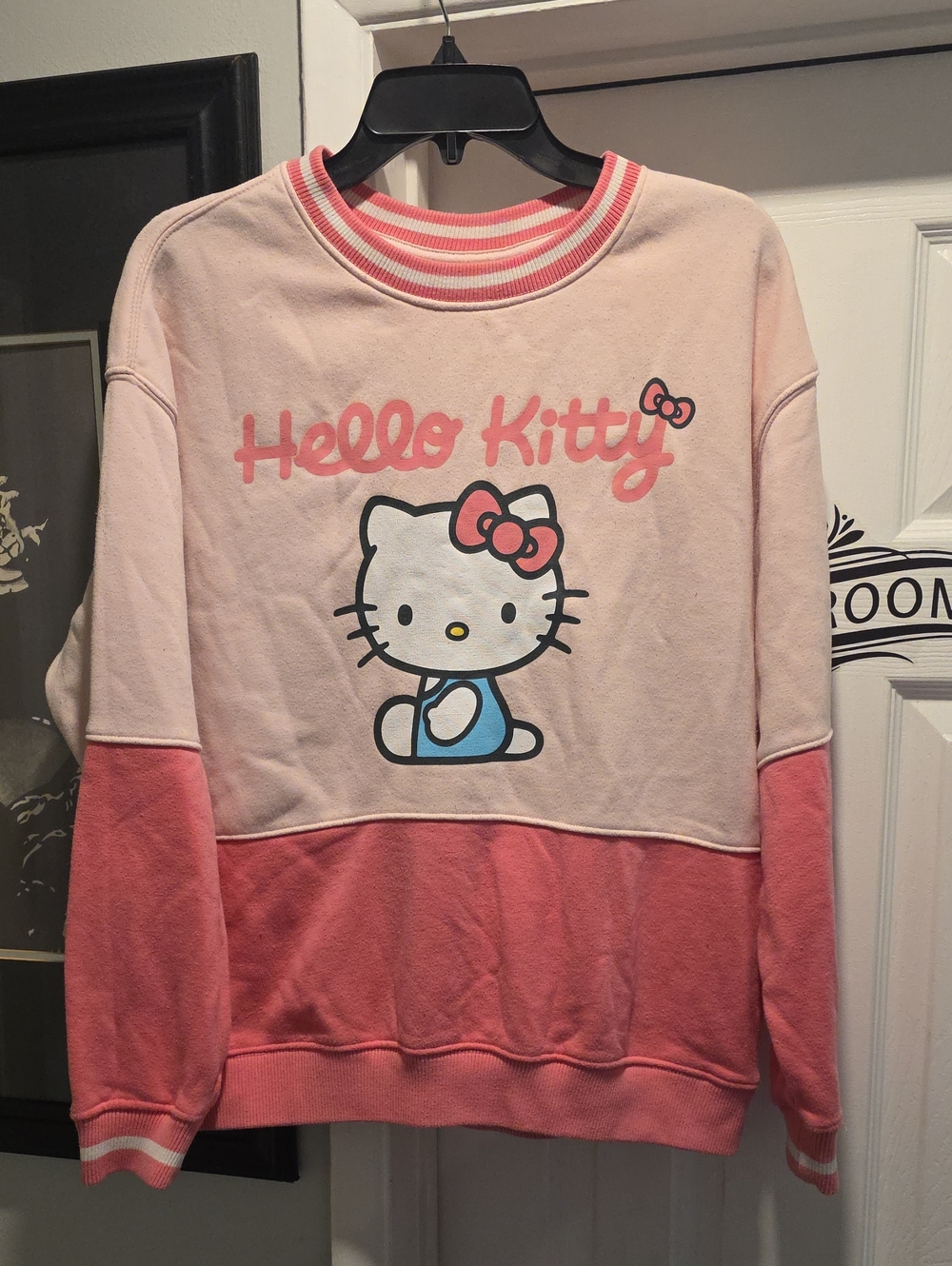 Hello Kitty Pink Two-Tone Kids Pajama Top